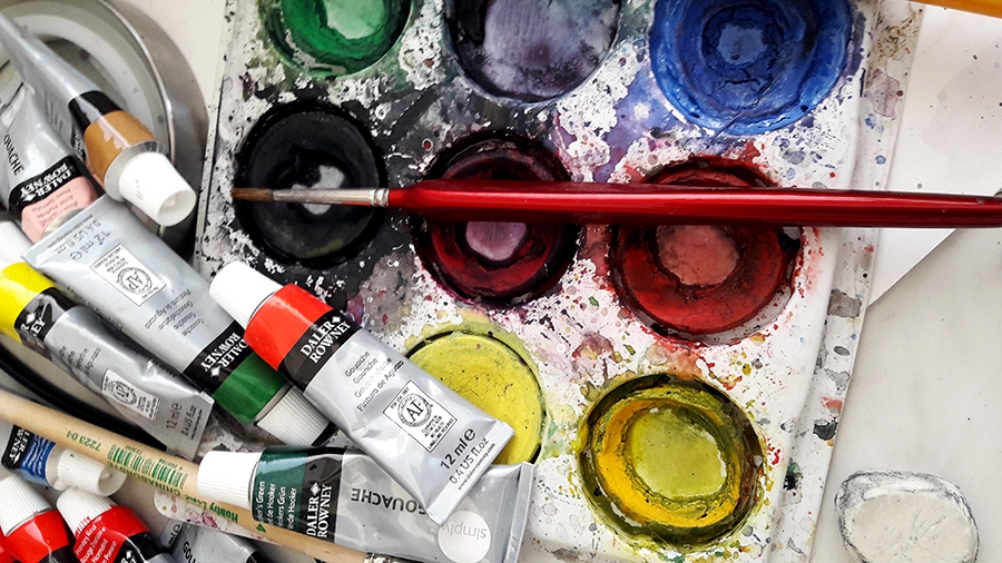 toolkit, watercolors